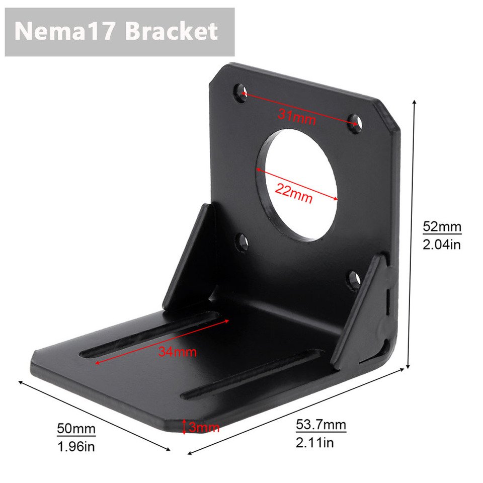 

Металлический кронштейн для шагового двигателя NEMA23