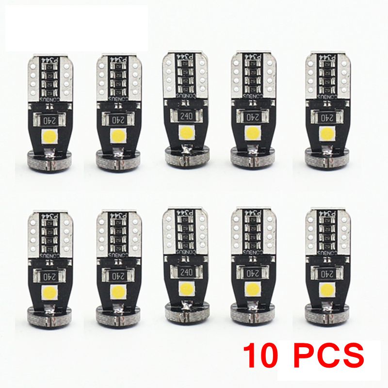 

T10 светодиодный белый 3SMD 5050 светодиодный автомобильный фонарь W5w 194 168 CANBUS ошибчатые лампы 12 В клиновой фонарь указатель поворота
