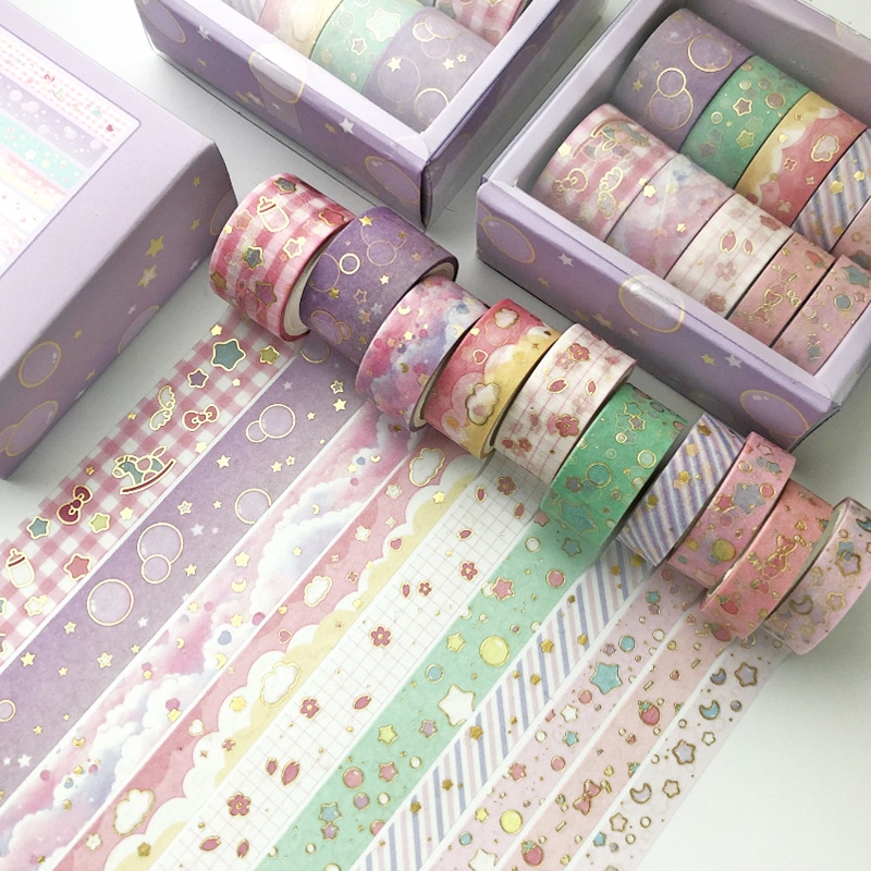

Mengtai Kawaii розового мира золотая декоративная клейкая лента набор
