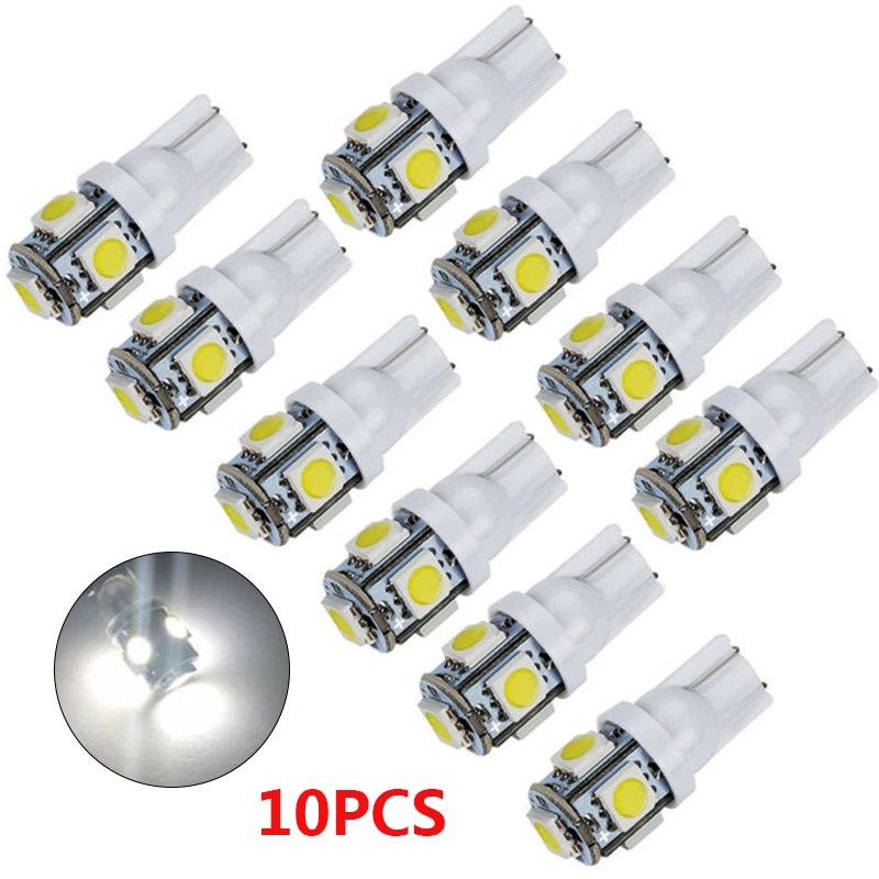 

W5W T10 5050 LED COB Фонарь заднего хода Автомобильный 5 SMD Габаритные фонари Боковые указатели поворота Задние указатели поворота Парковочная лампа Авто 12 В DRL Галоген