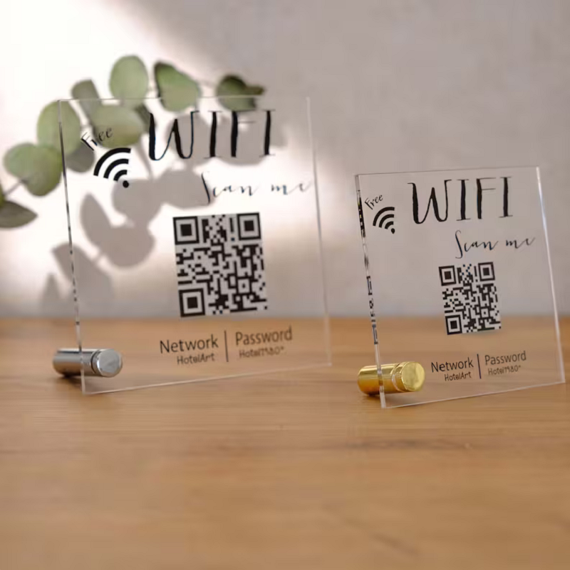 

Индивидуальный акриловый знак Wi-Fi с QR-кодом