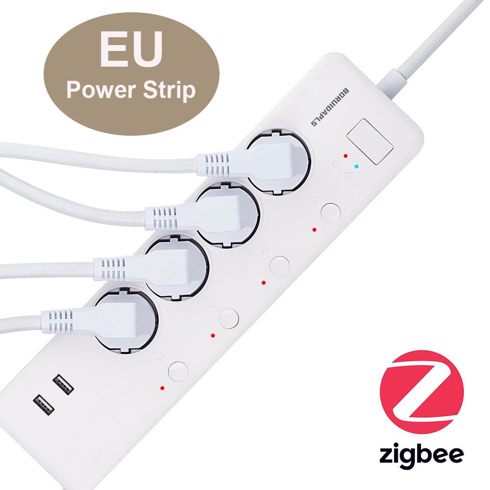 

Удлинитель NoEnName_Null Zigbee с таймером 16А 4AC 2USB