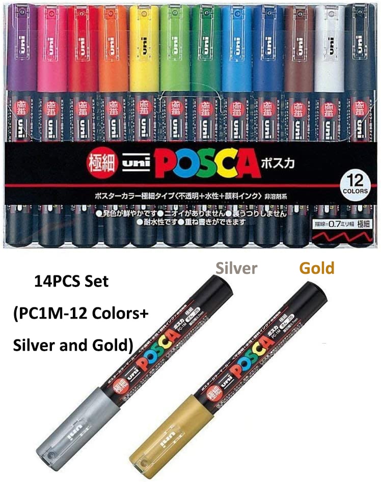 

Uni Posca маркеры для рисования 12 цветов PC-1M