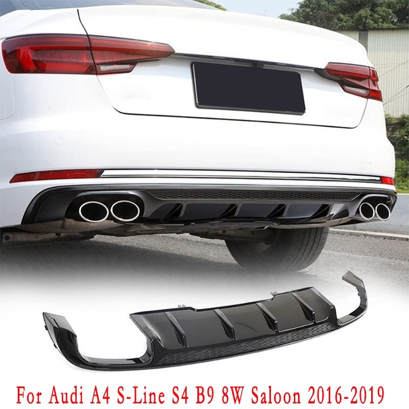 

Баллон заднего бампера автомобиля для Audi A4 S-Line S4 8W B9 Saloon 2016-2019, диффузор заднего бампера автомобиля, защитный спойлер Bodykit Tuning