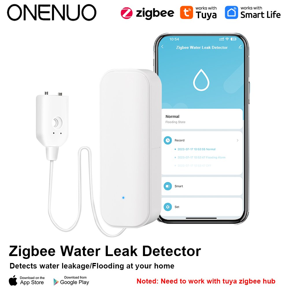 

Wi-Fi/Zigbee Tuya Умный Дом Датчик Обнаружения Протечек Воды С Системой Уведомлений Для Защиты От Наводнений Материал ABS