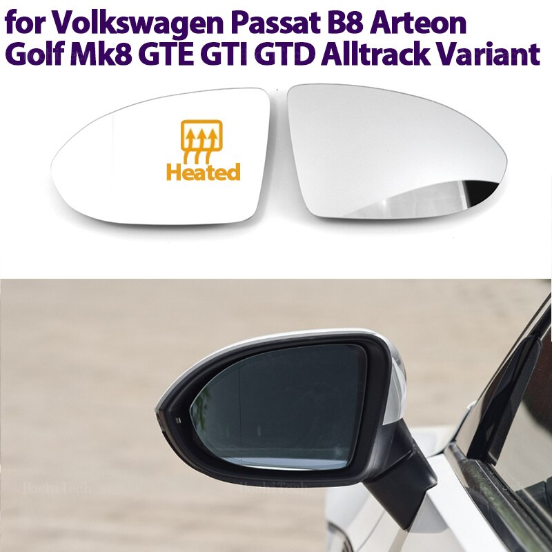 

Левое и правое боковое зеркало заднего вида, наружный угол для Volkswagen VW Passat B8 Arteon GTE Alltrack Variant 2015-23