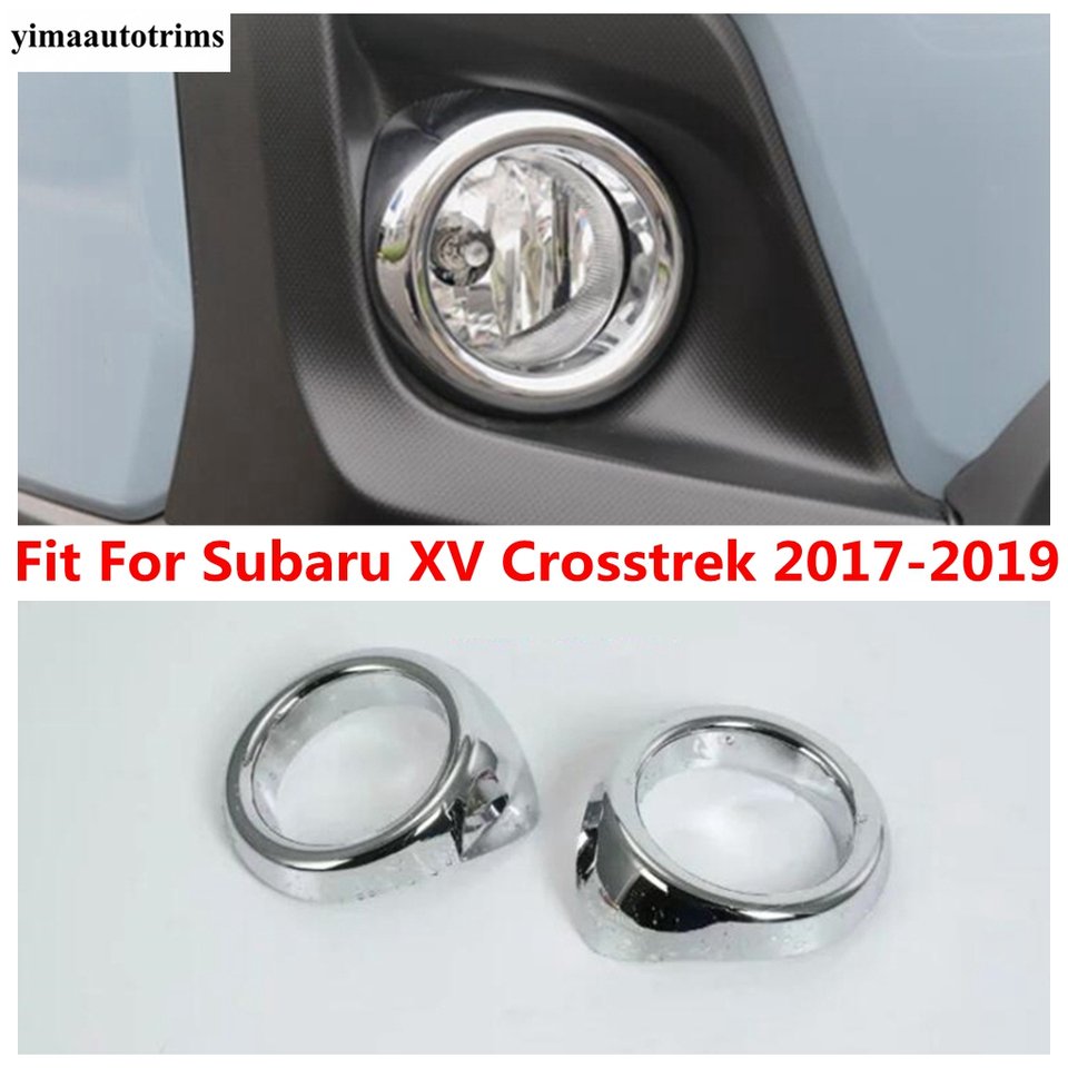 

2 шт. передние противотуманные фары, защитные декоративные накладки для Subaru XV Crosstrek 2017 2018 2019, ABS Chrome, аксессуары