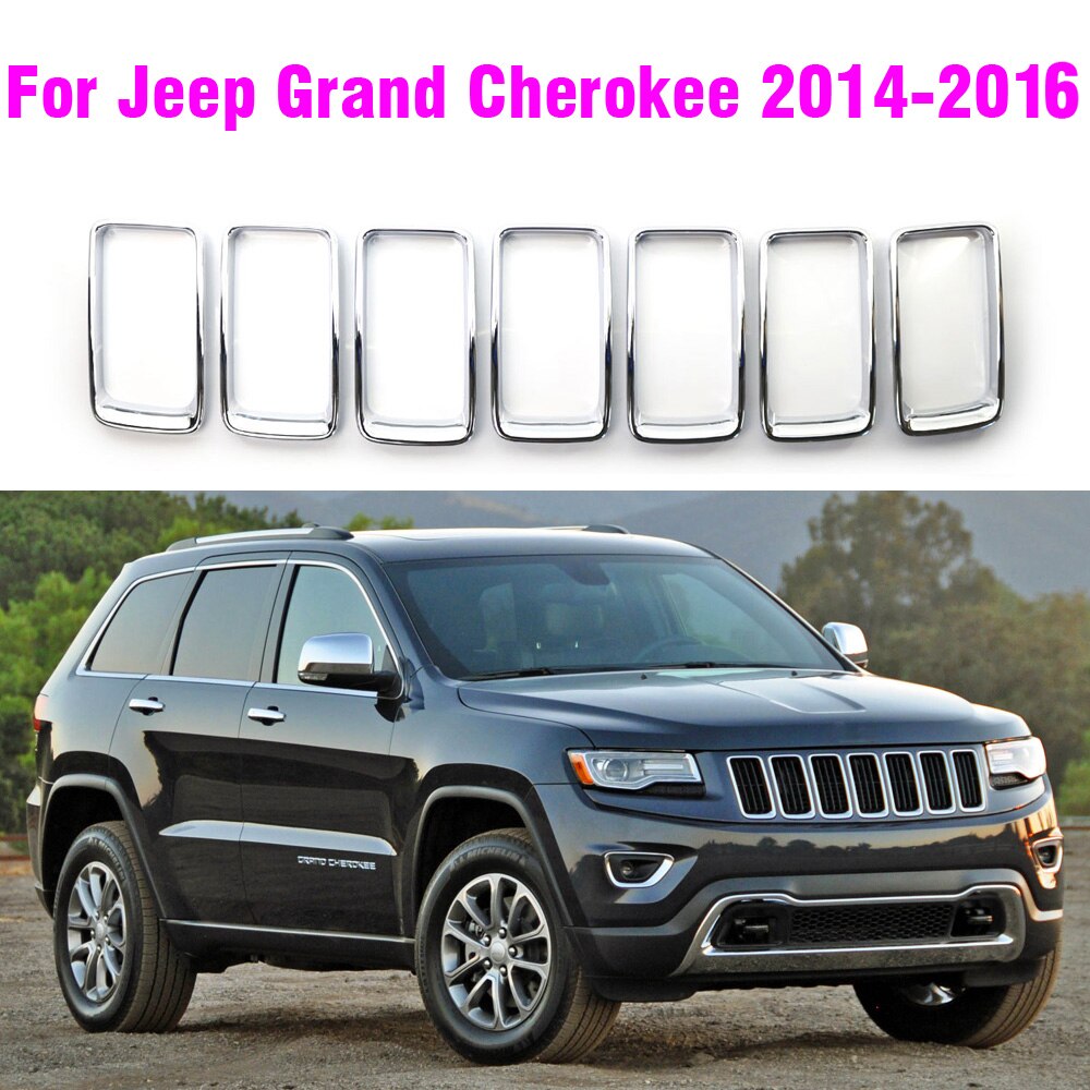 

Крышка решетки радиатора, кольцевые вставки, рамка для Jeep Grand Cherokee 2014-2016, автомобильный комплект, черные детали