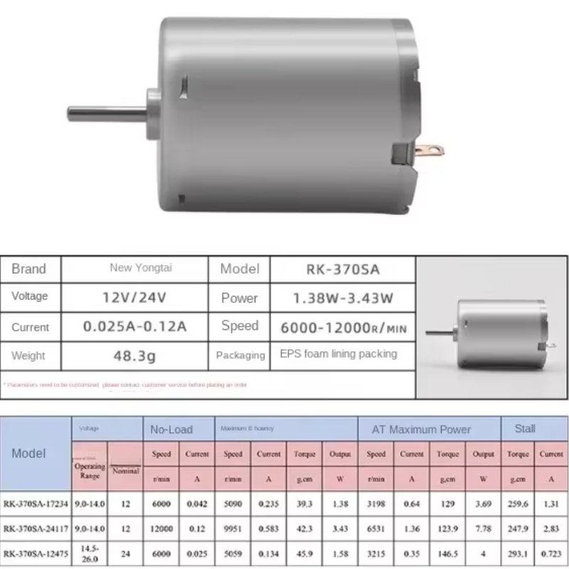 

RK-370 двигатель постоянного тока