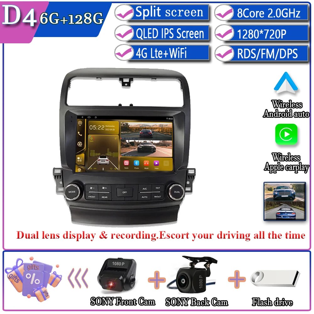 

Android 13 для Honda Accord Acura TSX 2004 - 2008 мультимедийная навигация GPS Видео Авторадио экран ТВ плеер Автомобильный стерео монитор