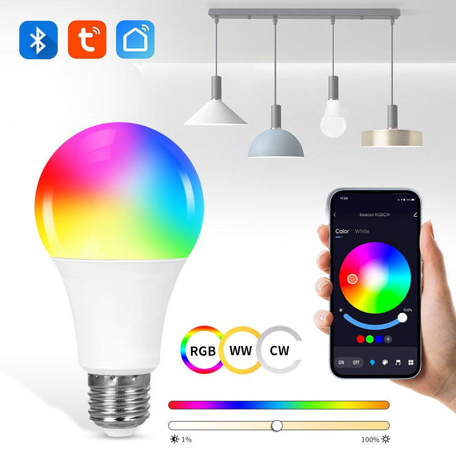 

Умная светодиодная лампа Aamasun E27 RGB 9Вт