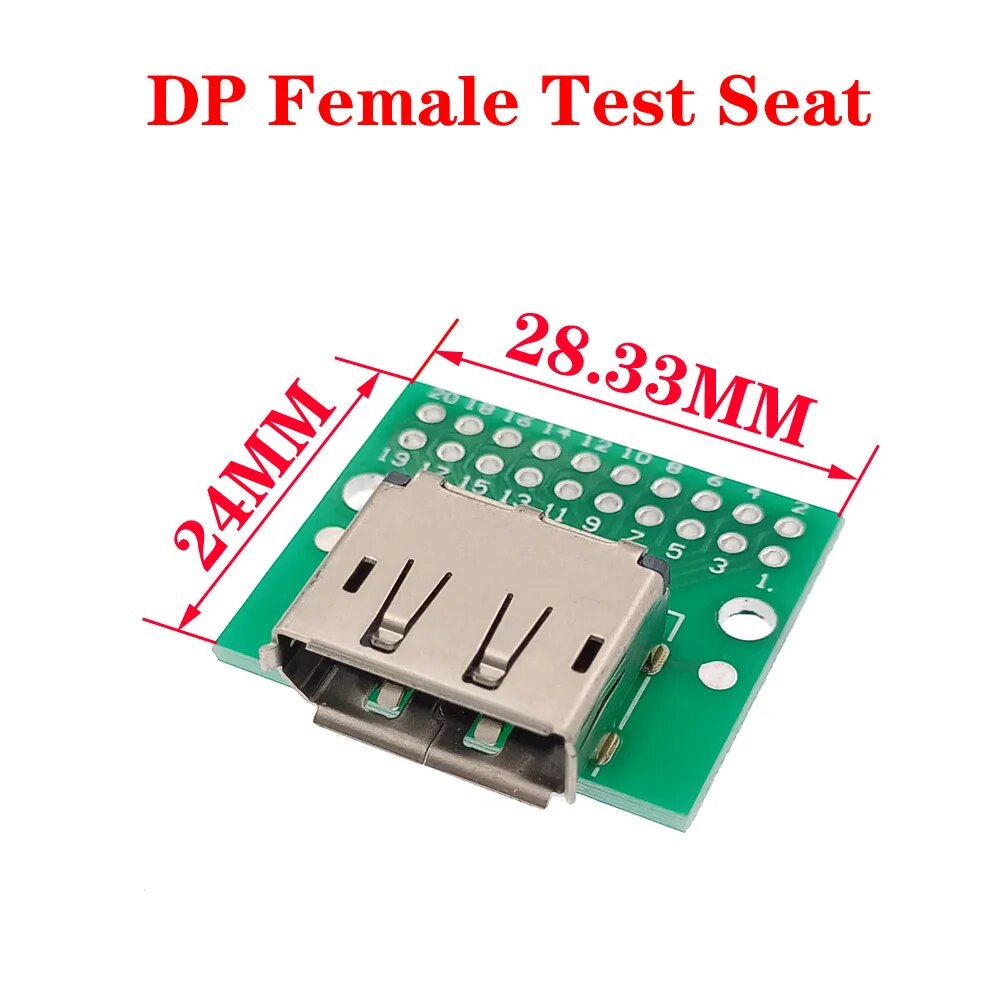 

DisplayTest Стандартная плата адаптера для зарядки, DP печатная плата, DP штекер, гнездо, тестовый разъем
