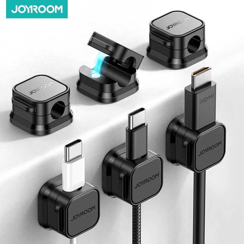 

Магнитный органайзер для автомобильных кабелей Joyroom, настольные зажимы для кабелей, органайзер для USB-шнура, управление проводами, бытовая фотография