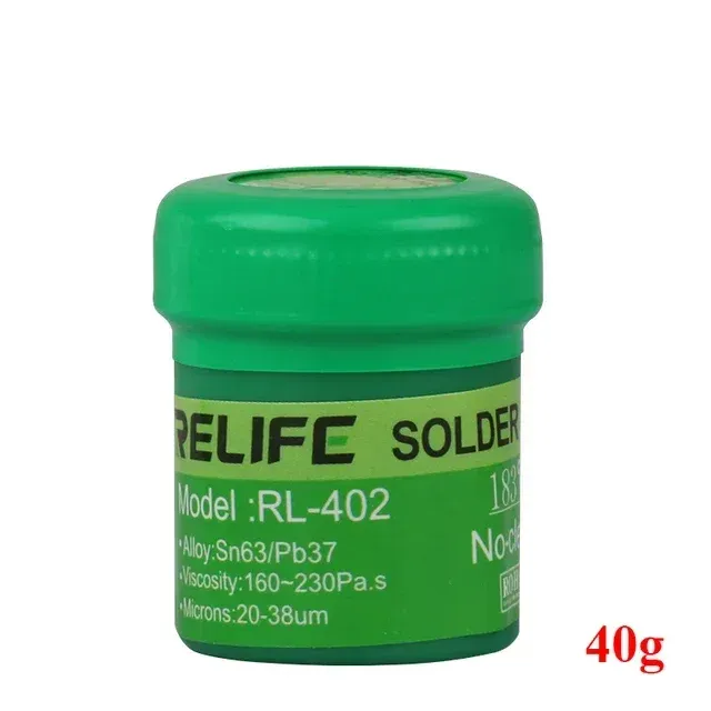 

Оловянная паяльная паста RELIFE BGA, 138 ℃/183 ℃/227 ℃, бессвинцовая, низкая/Средняя/высокая температура, для ремонта печатных плат, сварочный флюс, припой шприцевого типа