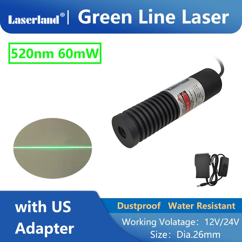 

Лазерный модуль Laserland зеленый 520 нм 26 мм