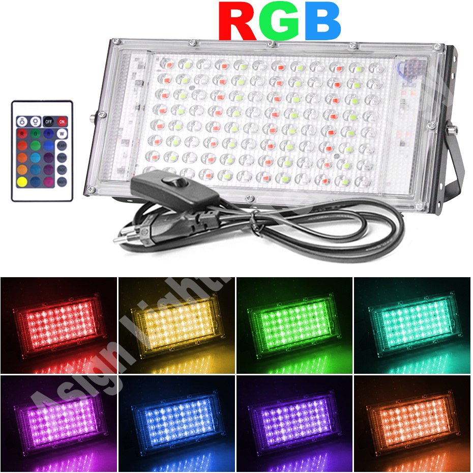 

RGB прожектор YEMEKE 50/100/300 Вт для наружного освещения