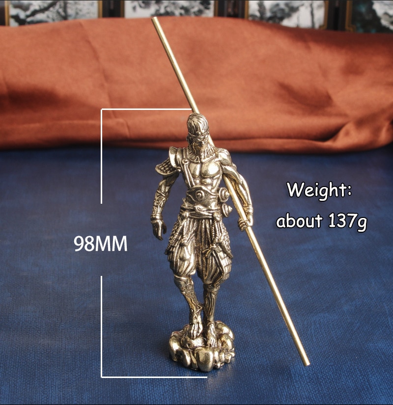 

Винтажная латунная статуя Sun WuKong