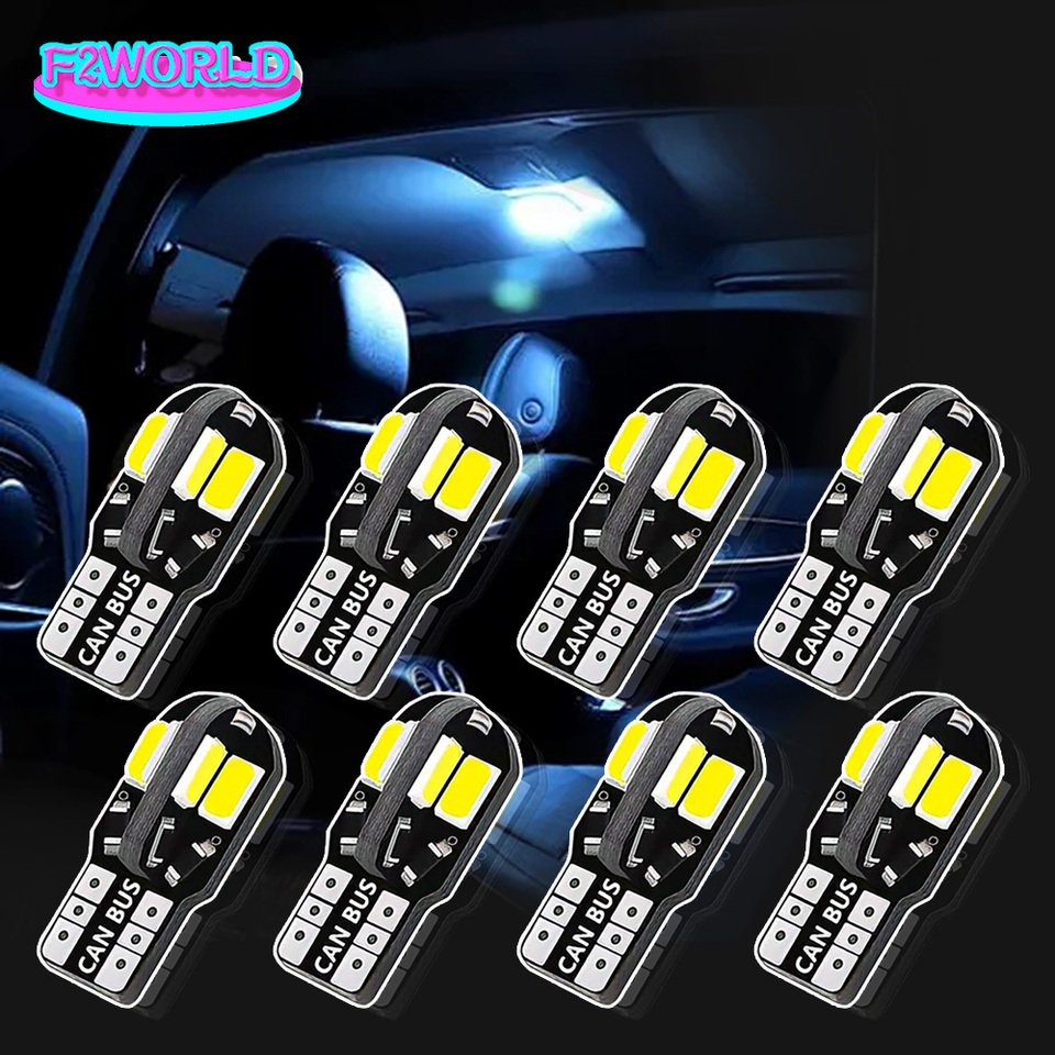 

10 шт. 5730 8SMD Canbus W5W T10 светодиодный лампы для салона автомобиля, парковочная лампа, купол, фотолампа для парковки