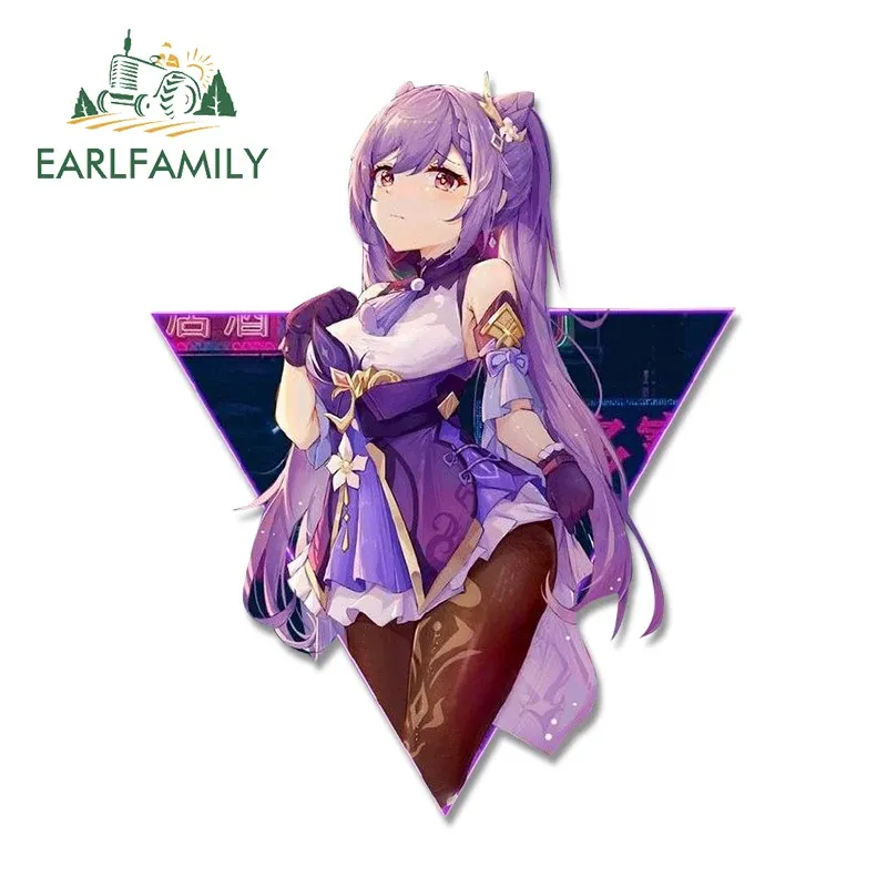 

EARLFAMILY 13 см x 10,2 см для Genshin Impact забавные автомобильные наклейки устойчивые к царапинам солнцезащитные наклейки креативный автомобильный Стайлинг Windows JDM
