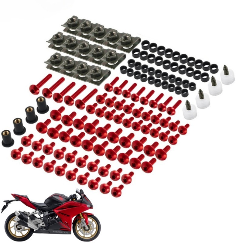 

Honda CBR600RR/CBR1000RR Комплект Болтов С ЧПУ 177 Шт. Крепления Обтекателя Зажимы Винты Для Настройки И Ремонта Мотоцикла