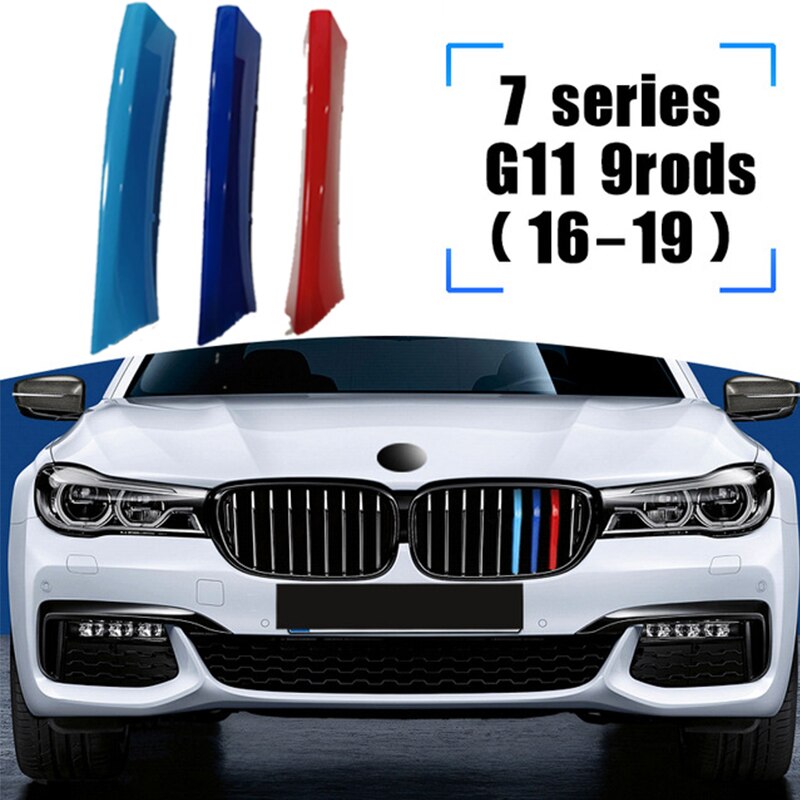 

3 шт. ABS для BMW F01 F02 G11 G12 E65 E66 7 серии 2002-2018 2019 2020 2021 автомобильные гонки решетка полоса отделка Зажим м аксессуары для питания