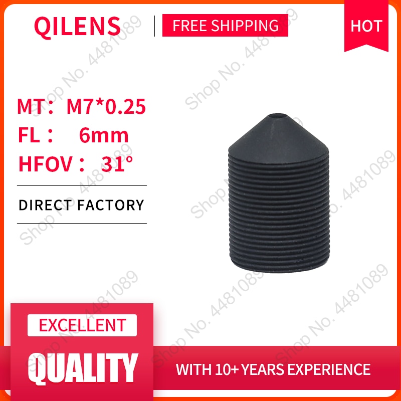 

QILENS CCTV объектив M7 6 мм для безопасности 720P 1080P HD мини камера объектив с отверстием