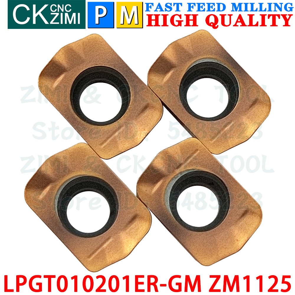 

ЗIMICNC фрезерные пластины LPGT010201ER-GM ZM1125 твердого сплава 10 штук