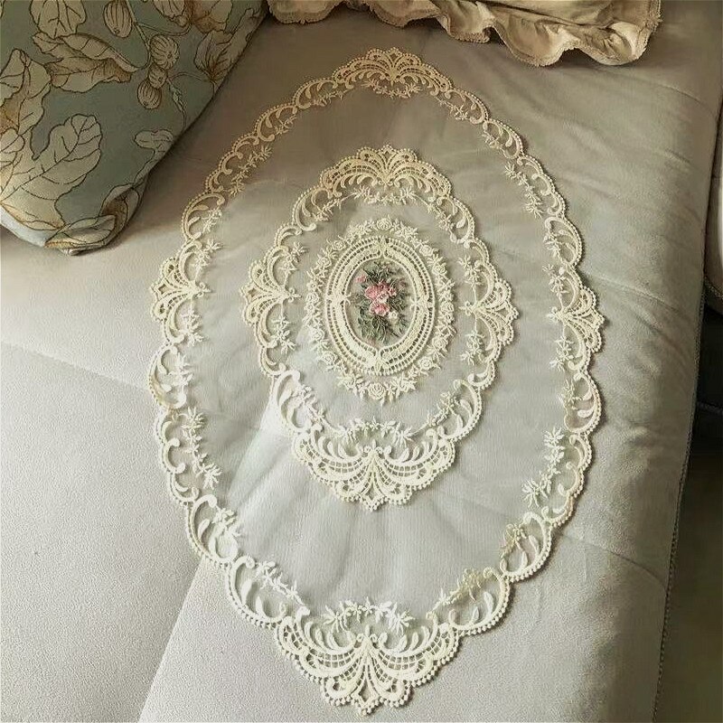 

Кружевная овальная скатерть yoohxin 45x73 см