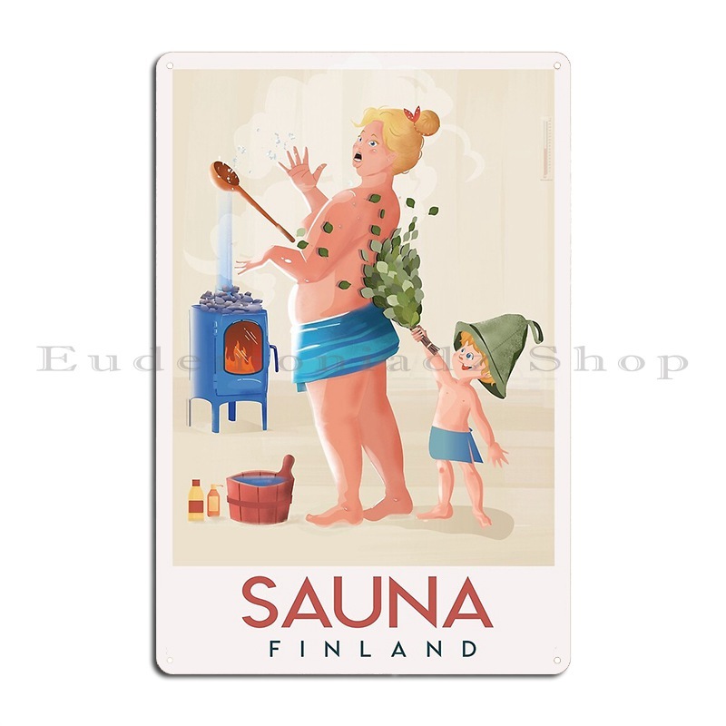 

Металлический знак "Sauna Finland Suomi"