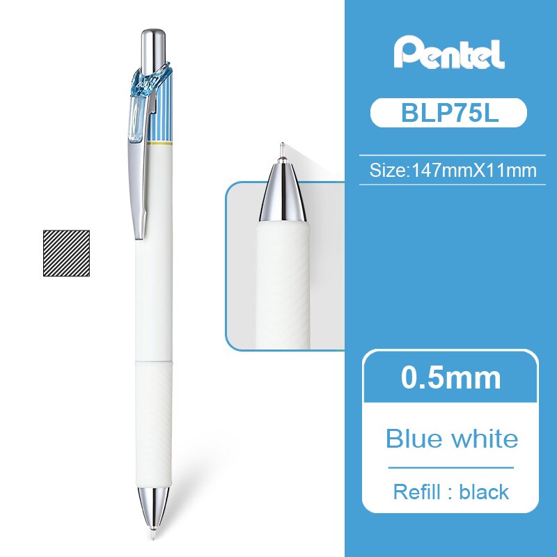 

Гелевая ручка Pentel Energel BLN75L черная 0,5 мм