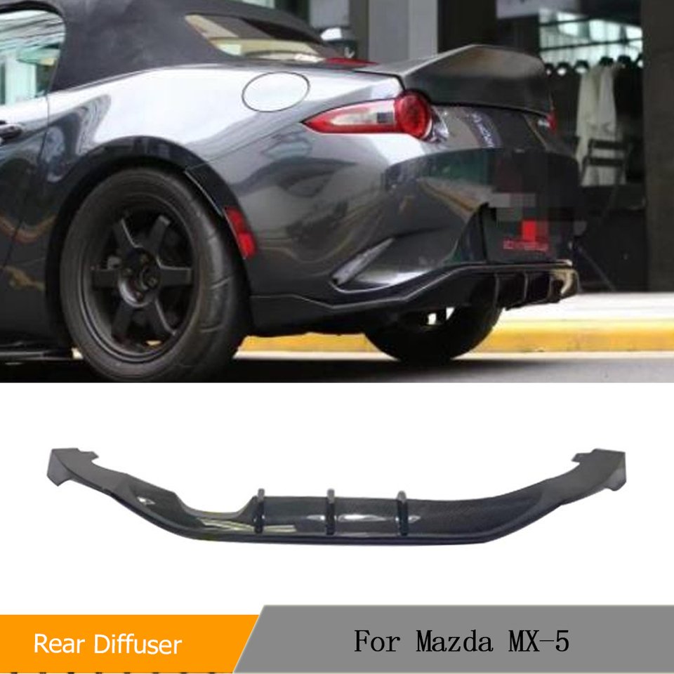 

Автомобильный диффузор заднего бампера, разветвители для Mazda MX5 MX-5 ND Miata 4-го поколения, черный праймер, автомобильный задний диффузор, диффузор для тюнинга
