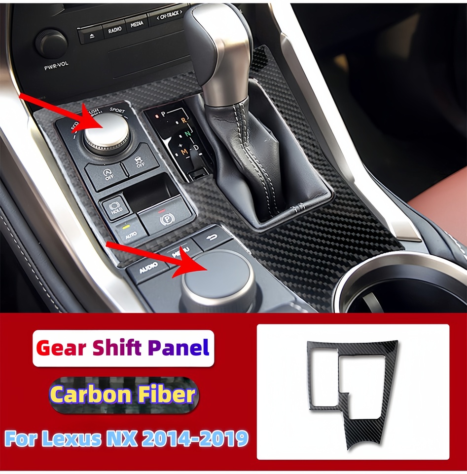 

Для Lexus NX 200 200t 300h 2014-2019 салон автомобиля из углеродного волокна, крышка панели переключения передач, рамка для справочника, наклейка, декоративный аксессуар