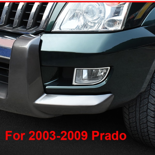 

Luhu ABS хромированная передняя и задняя крышка противотуманной фары для Toyota Land Cruiser Prado FJ 120 2003-2009, аксессуары