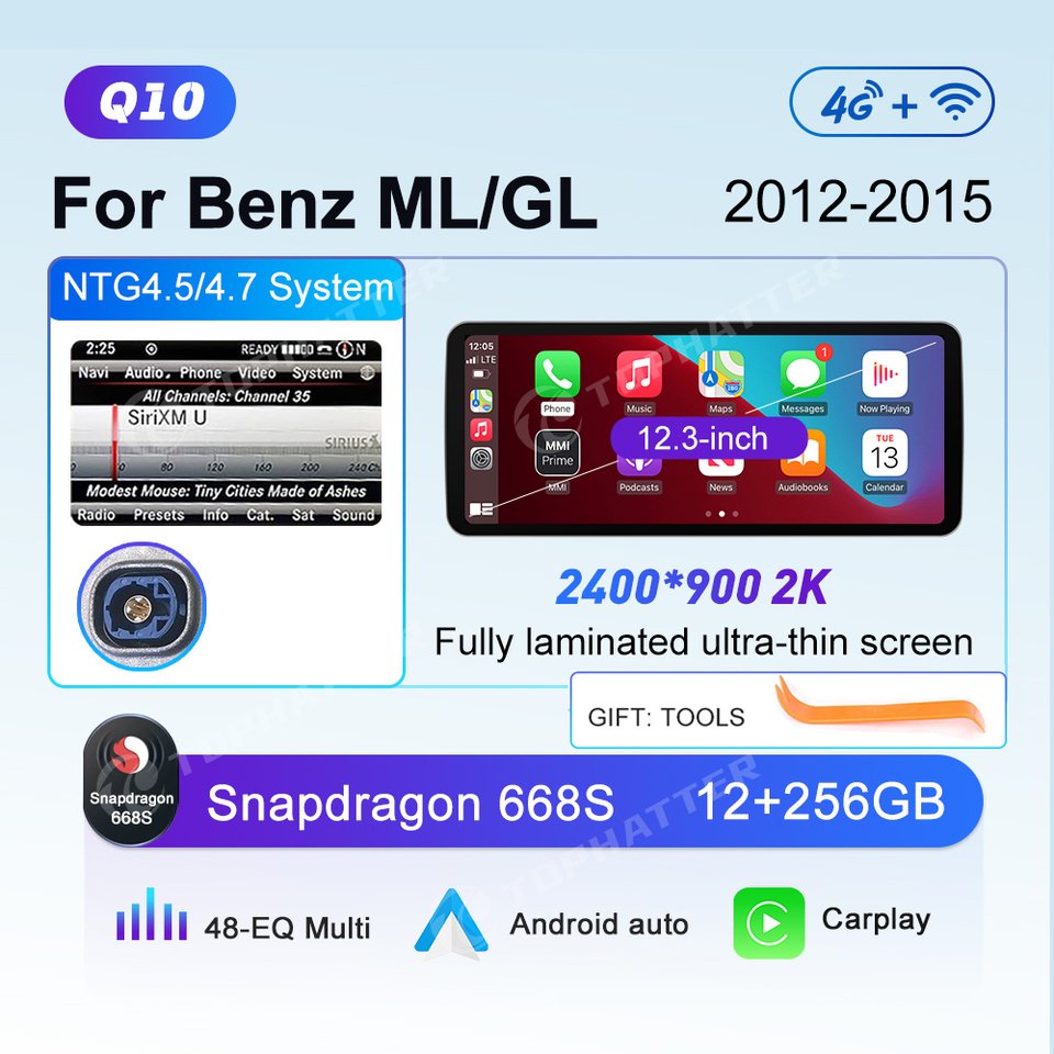 

12.8 2K 2400*900 автомобильное радио для Mercedes Benz ML GL GLE GLS W166 X166 CarPlay Android Auto мультимедийный плеер головное устройство Scree 360