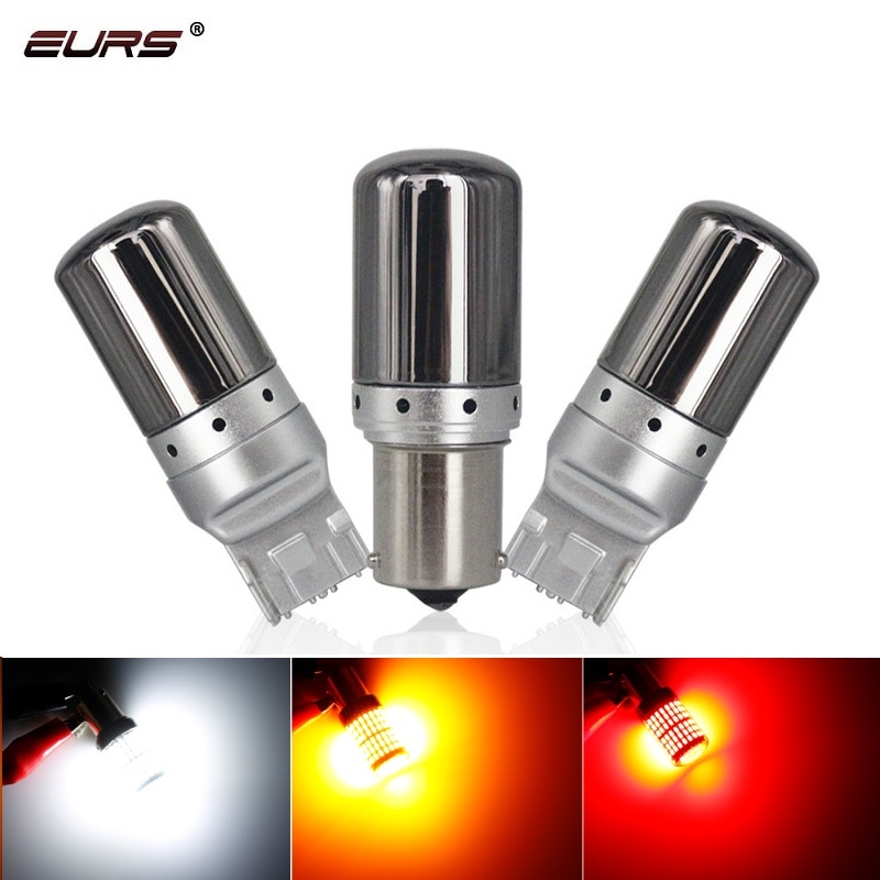 

1 шт. S25 Canbus 1156 BA15S P21W BAU15S PY21W 1157 7443 T20 7440 W21W Светодиодные лампы 3014 144smd Указатели поворота Стоп-сигнал 12 В 24 В