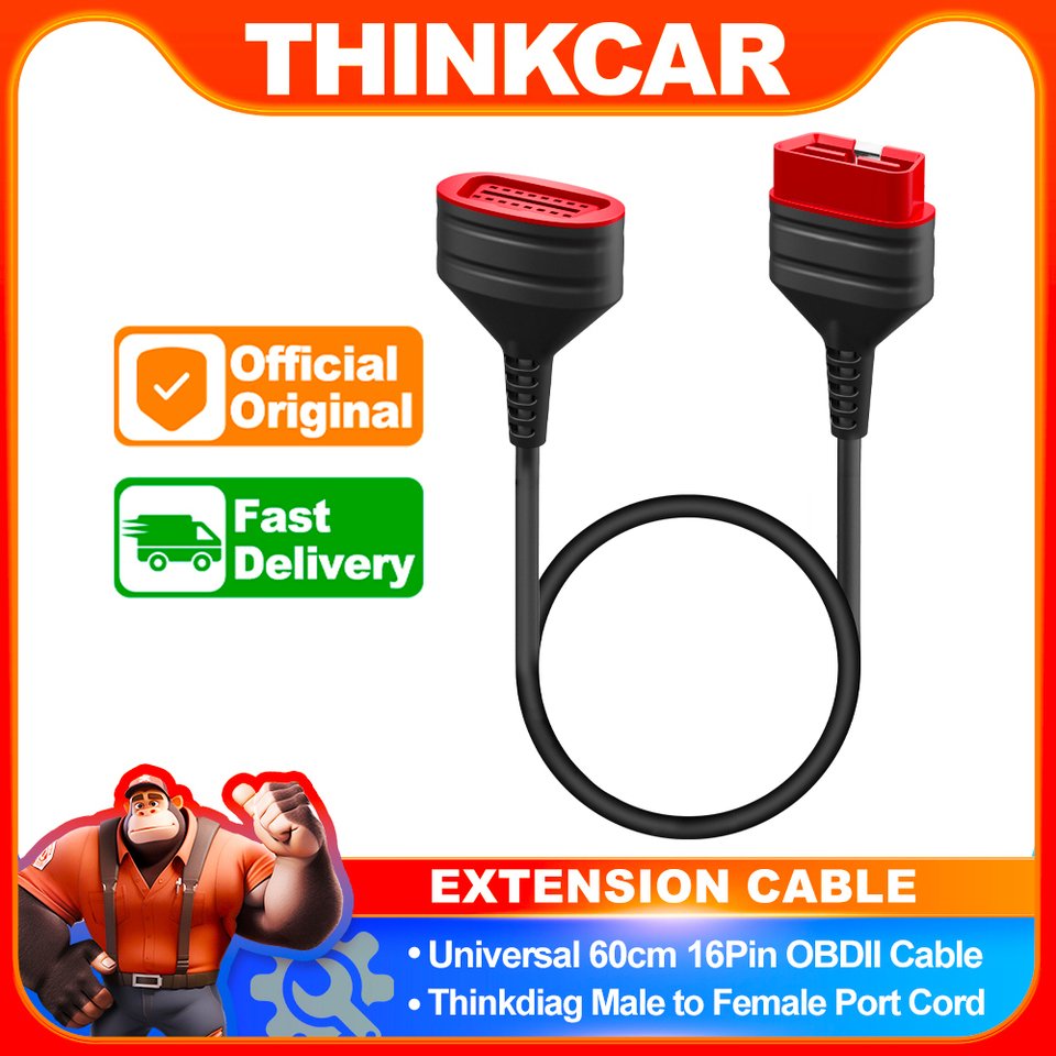 

ThinkDiag OBD2 более быстрый основной Расширенный разъем, 16-контактный штекер-гнездо, оригинальный Удлинительный кабель для Easydiag 3,0/Mdiag/Golo