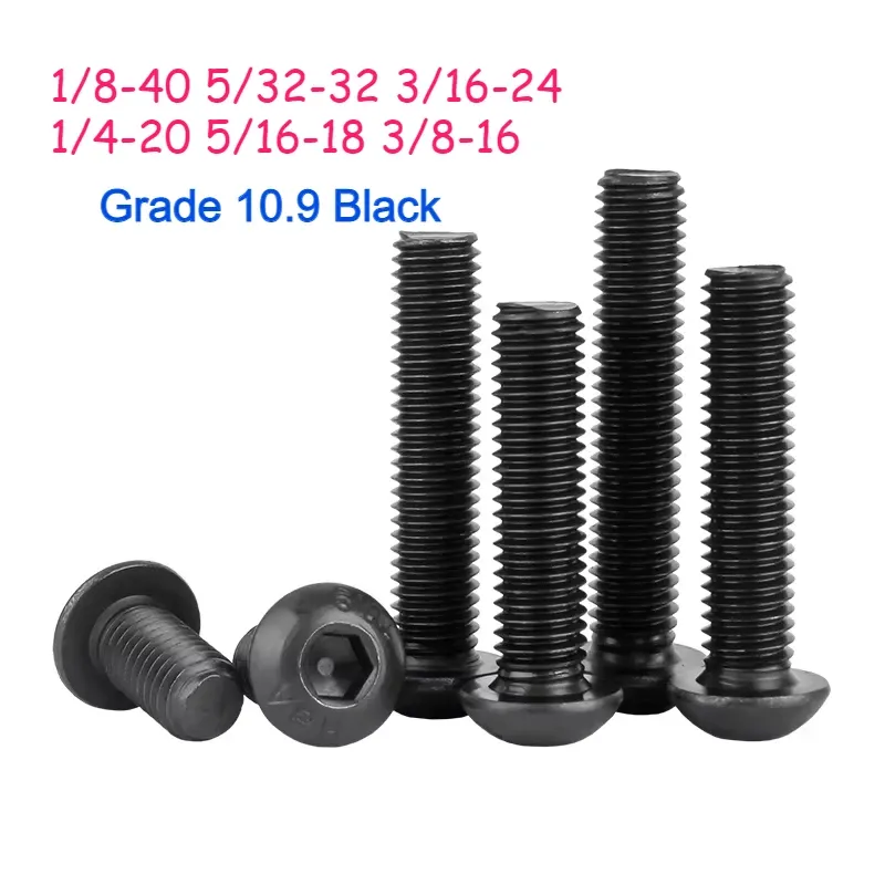 

Huiruixin Винты BSW 1/8 5/32 3/16 1/4 5/16 3/8 класс 10.9 черные