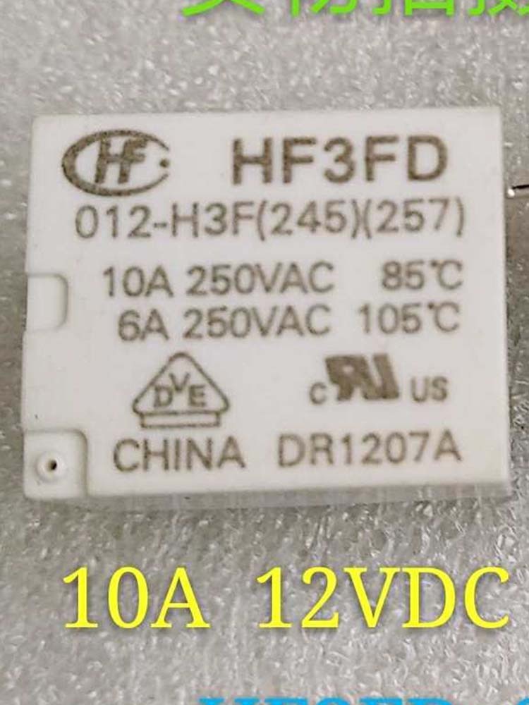 

Реле HF3FD 012-H3F 12 В постоянного тока 10 А, 4 контакта, 2 шт.