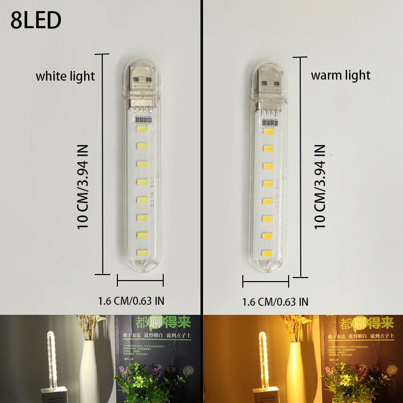 

AliexLED USB-фонарик, белый, пластик