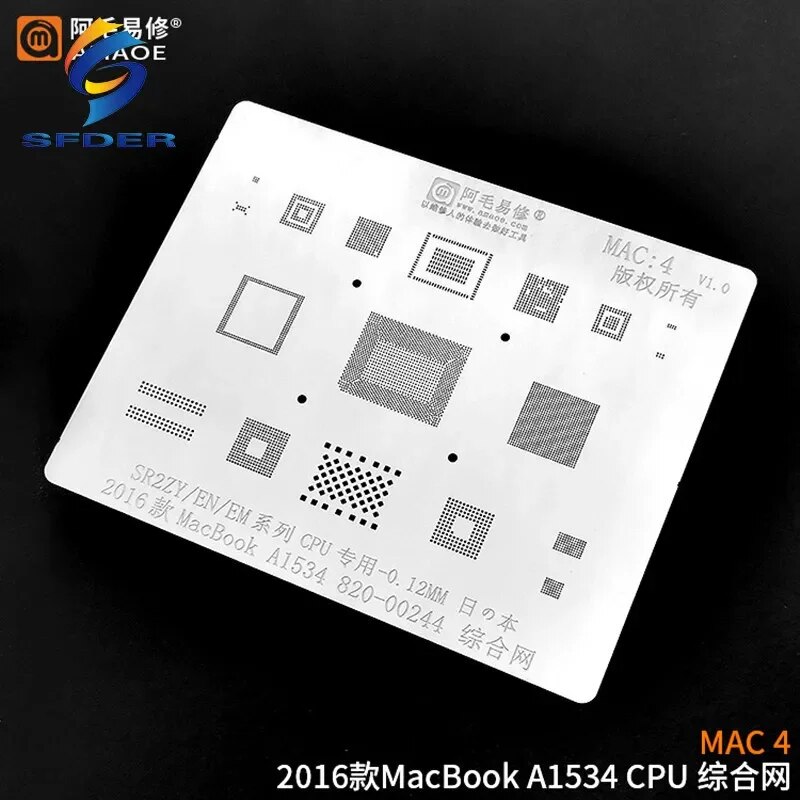 

Трафарет Amaoe Reballing для MACBOOK MAC Pro A2159, трафарет для MACBOOK MAC Pro, A2159, A1706, A1707, A1534, USB-зарядка, IC ЦП/ОЗУ, SSD, DDR, Wi-Fi, A1989, A1932