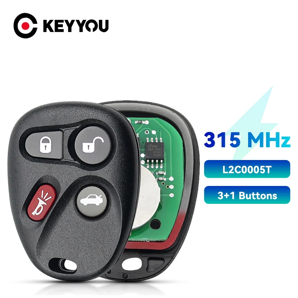

Брелок KEYYOU L2C0005T для Cadillac CTS SRX 2003 2004 2005 2006 2007 4 кнопочный 2000-2005 Для Chevrolet Cavalier дистанционный Автомобильный ключ 315 МГц