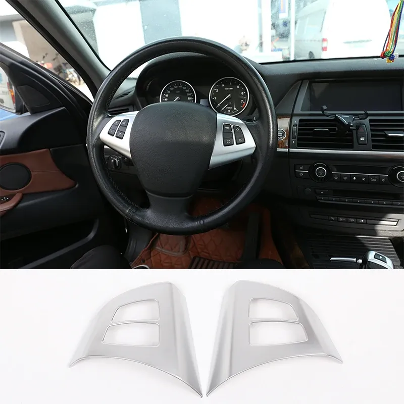 

Для BMW X5 E70 2008 2009 2010-2013 ABS автомобильный стиль из углеродного волокна, внутренняя кнопка переключения на руле, рамка, крышка, наклейка