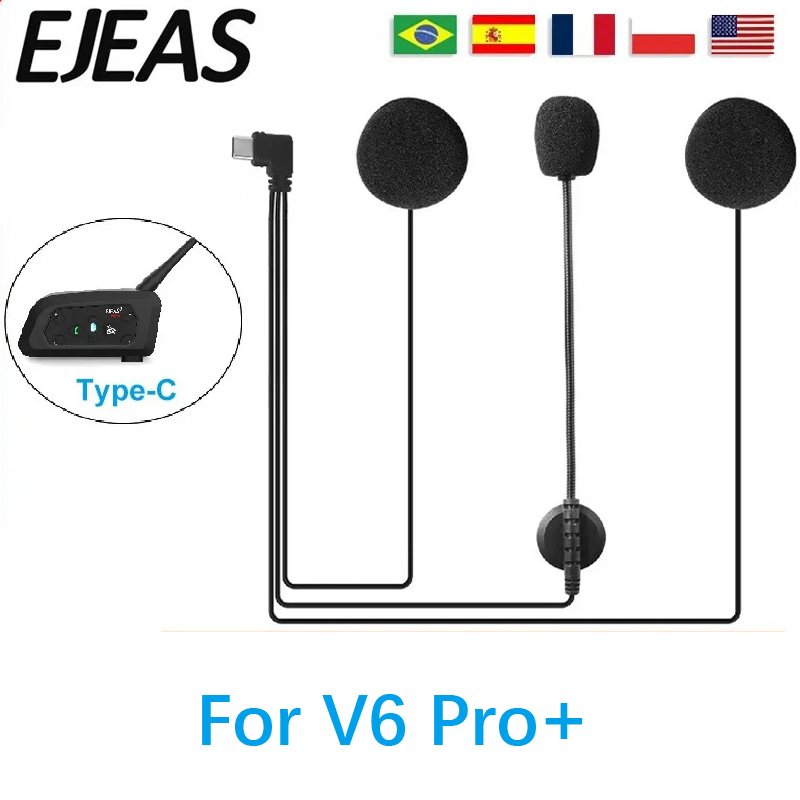 

Оригинальная Гарнитура EJEAS Type-C, Совместимая С V4PLUS V6Pro V7 Q7 Q8, Домашний Телефон, Мотоциклетный Шлем