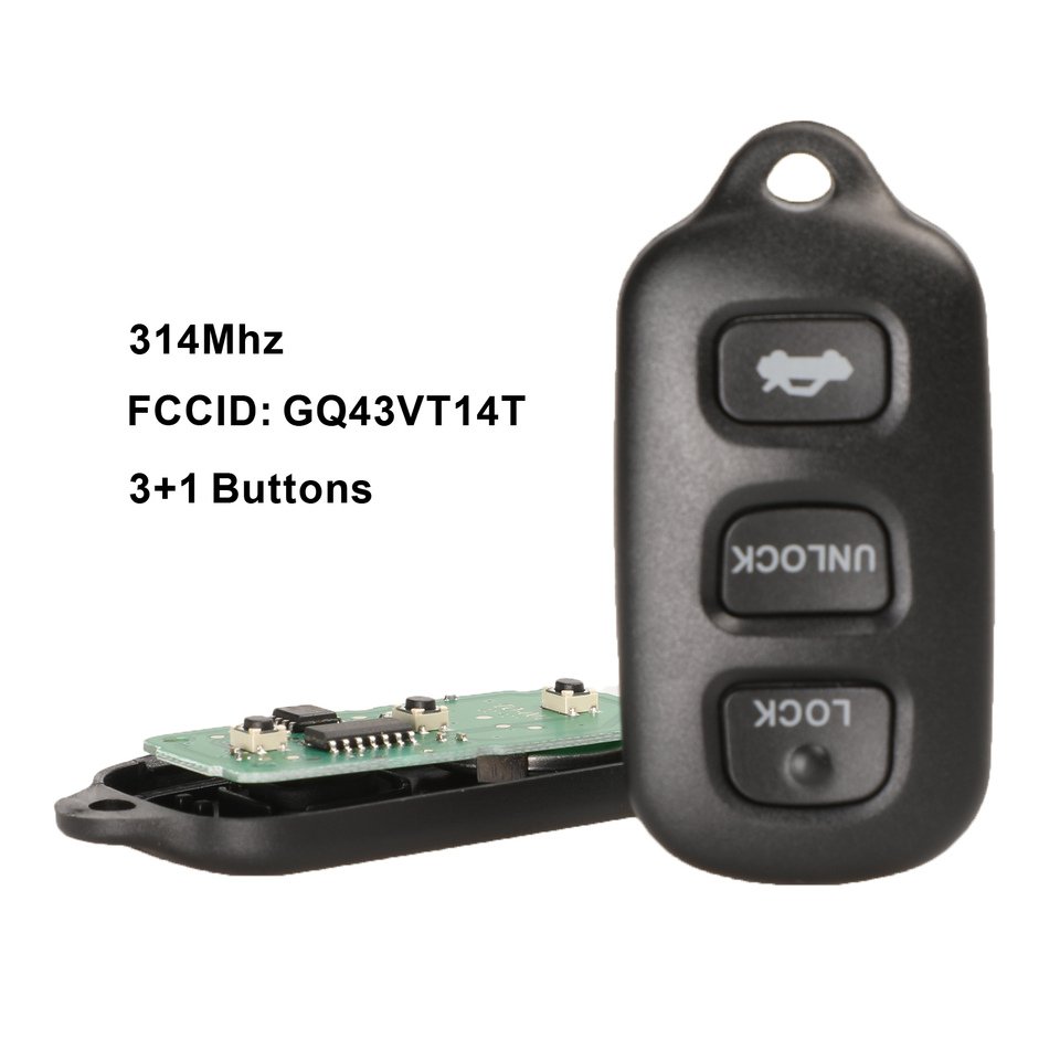 

Дистанционный ключ-брелок от машины 2/3 + 1 кнопка для Toyota HYQ12BBX Highlander GQ43VT14T Camry Solara Corolla Sienna 2002 -2007 315 МГц