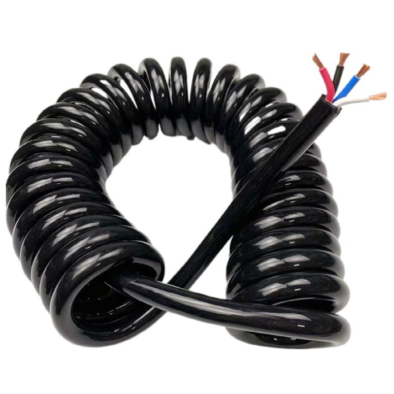 

Пружинный кабель из ПУ, провод, 4 ядра, 18, 17, 15, 13, 11 awg, растягивающийся 1, 2, 3, 4, 5, 6, 7, 8, 9, 10 метров, спиральный Телескопический провод