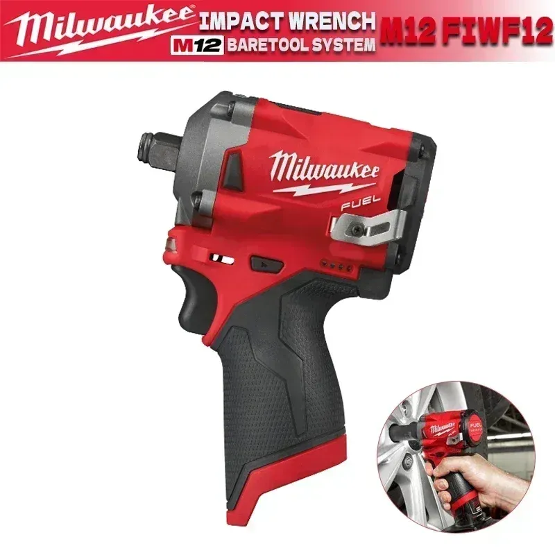 

Милуоки M12 FIWF12/2555-20 M12 ТОПЛИВНОЕ ™ Stubby 1/2" Бесщеточный 4-режимный аккумуляторный ударный гайковерт 339NM Литиевые электроинструменты 12 В