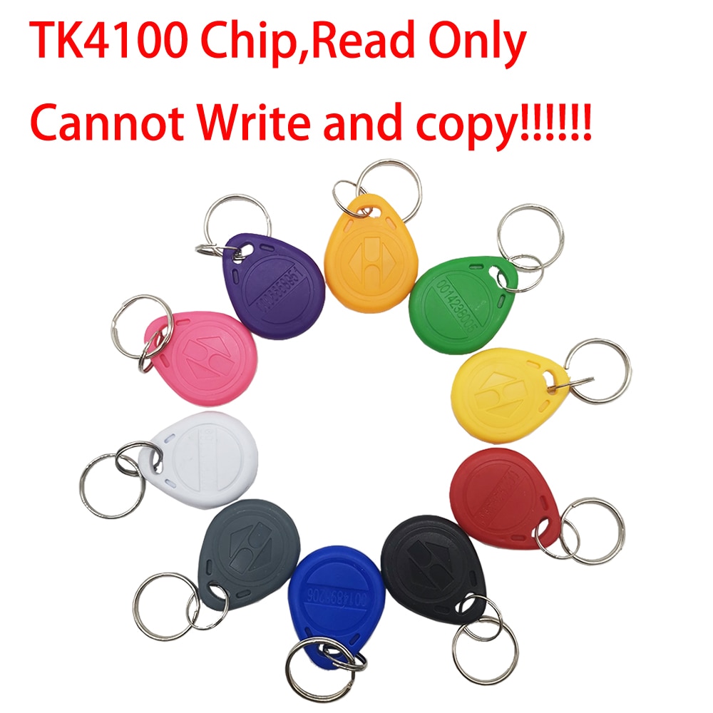 

10 шт., только для чтения TK4100, 125 кГц, RFID-брелки, карта контроля доступа, брелок-карта