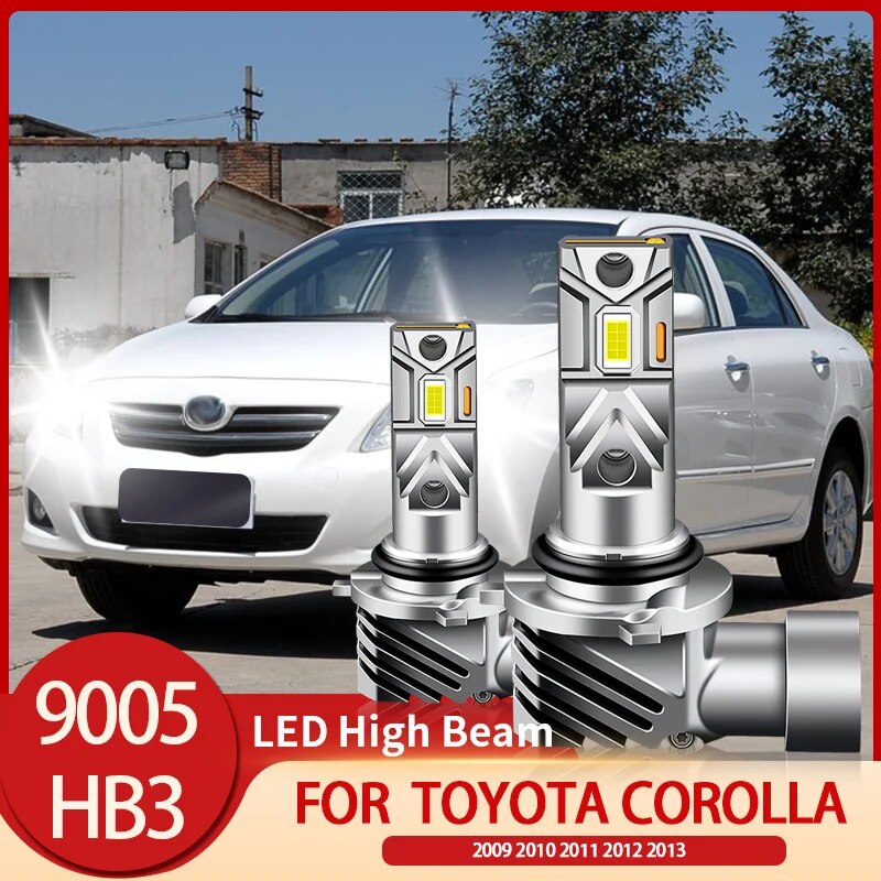 

2 шт. CANbus 6500K светодиодные фары дальнего света белые HB3/9005 для Toyota Corolla 2009 2010 2011 2012 2013