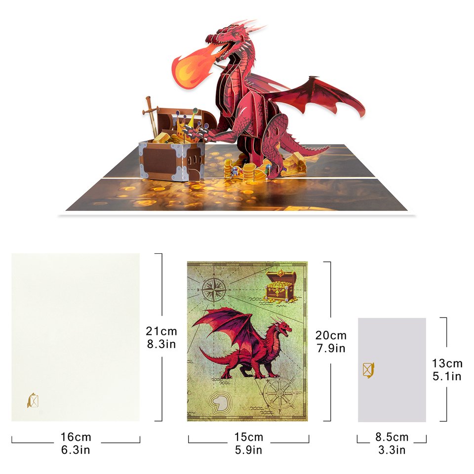 

Charizard 3D всплывающая открытка с приветствием дракона, открытка на день рождения для детей, интерактивный складной дизайн, тематический подарок на день рождения в стиле аниме