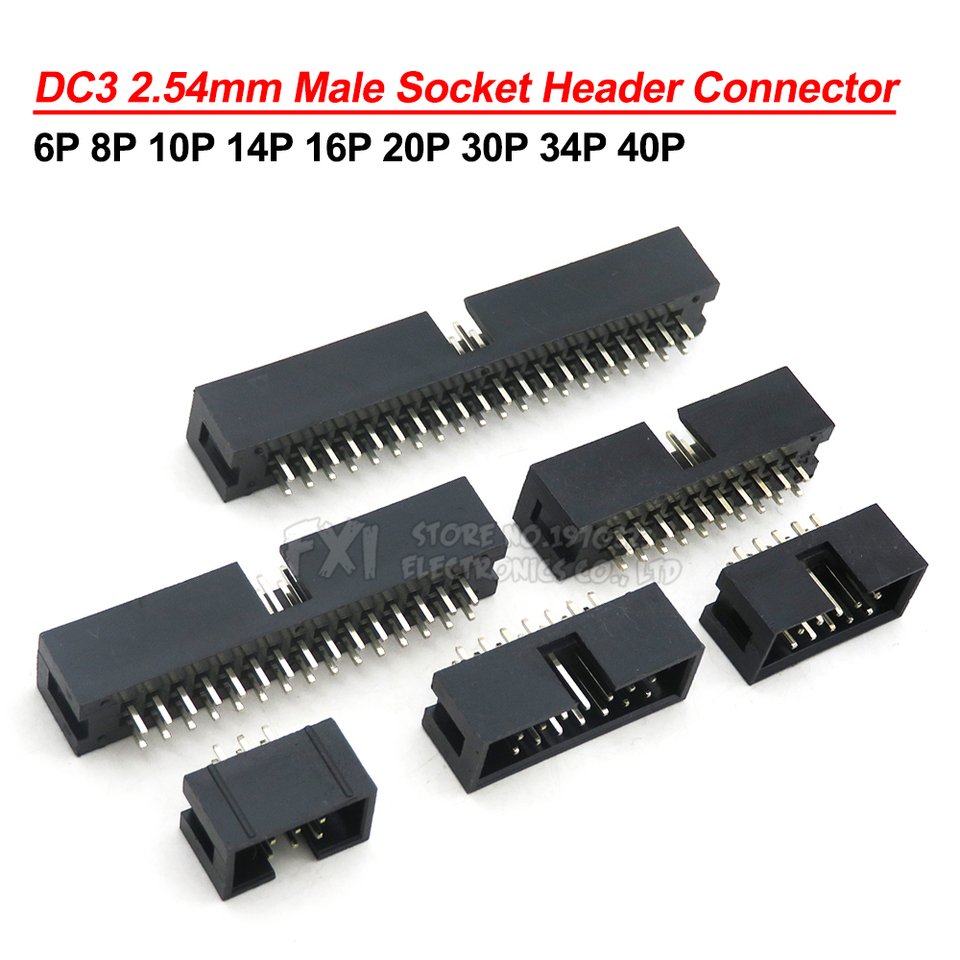 

Прямые штекеры DC3 2,54 мм, 6P 8P 10P 14P 16P 20P 30P 34P 40P HJXRHGAL